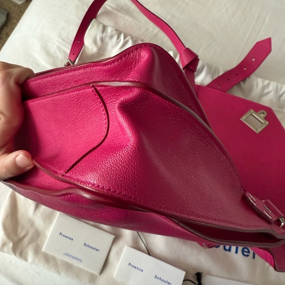 PROENZA SCHOULER PS1 Medium Satchel in Fleur de Lys Pink Lambskin - Picture 11 of 17